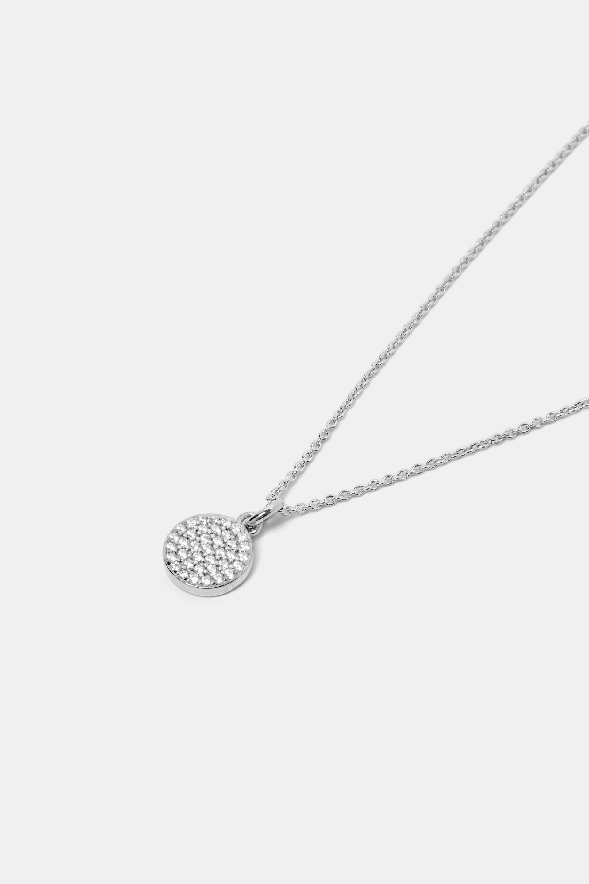 Collier à pendentif en zircone, argent sterling