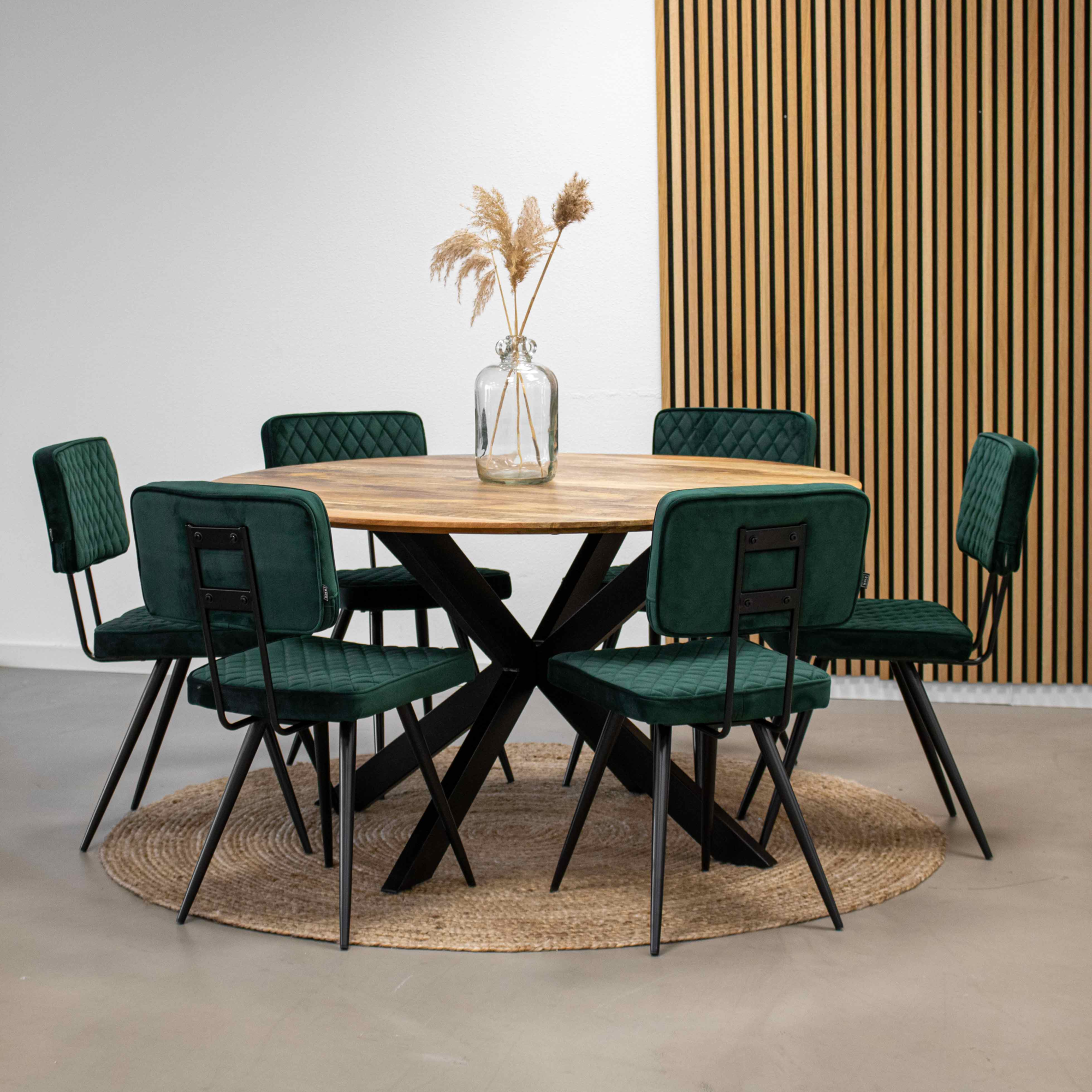 Kick tafel Jake - rond 140cm bruin