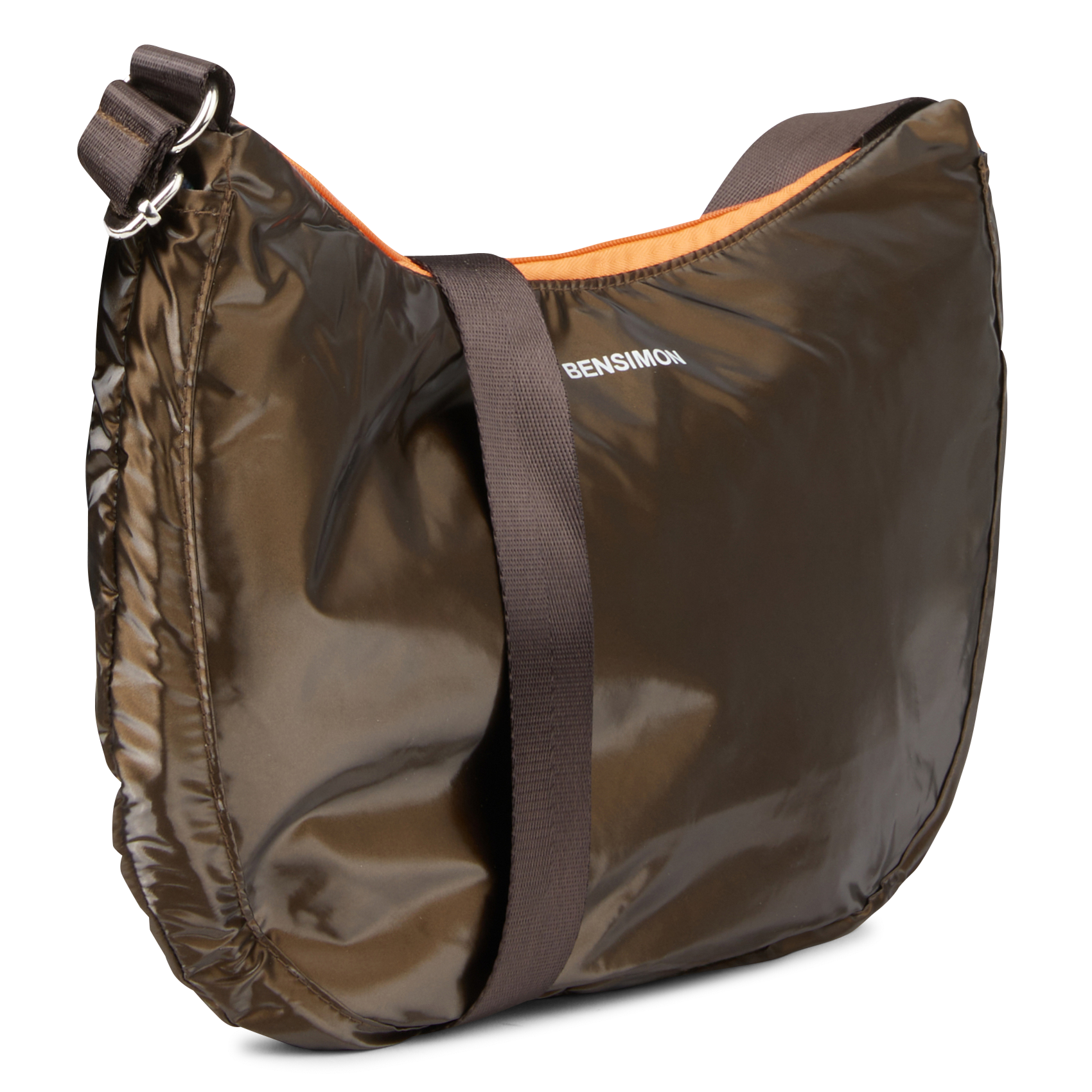 Sac à bandoulière demi-lune | Marron