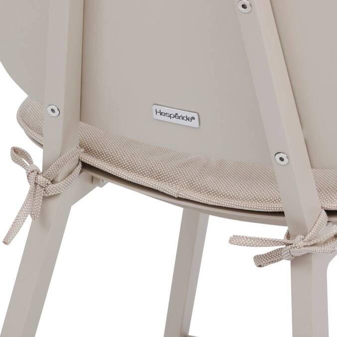 Lot de 2 chaises hautes de jardin TERZANO Beige & Argile