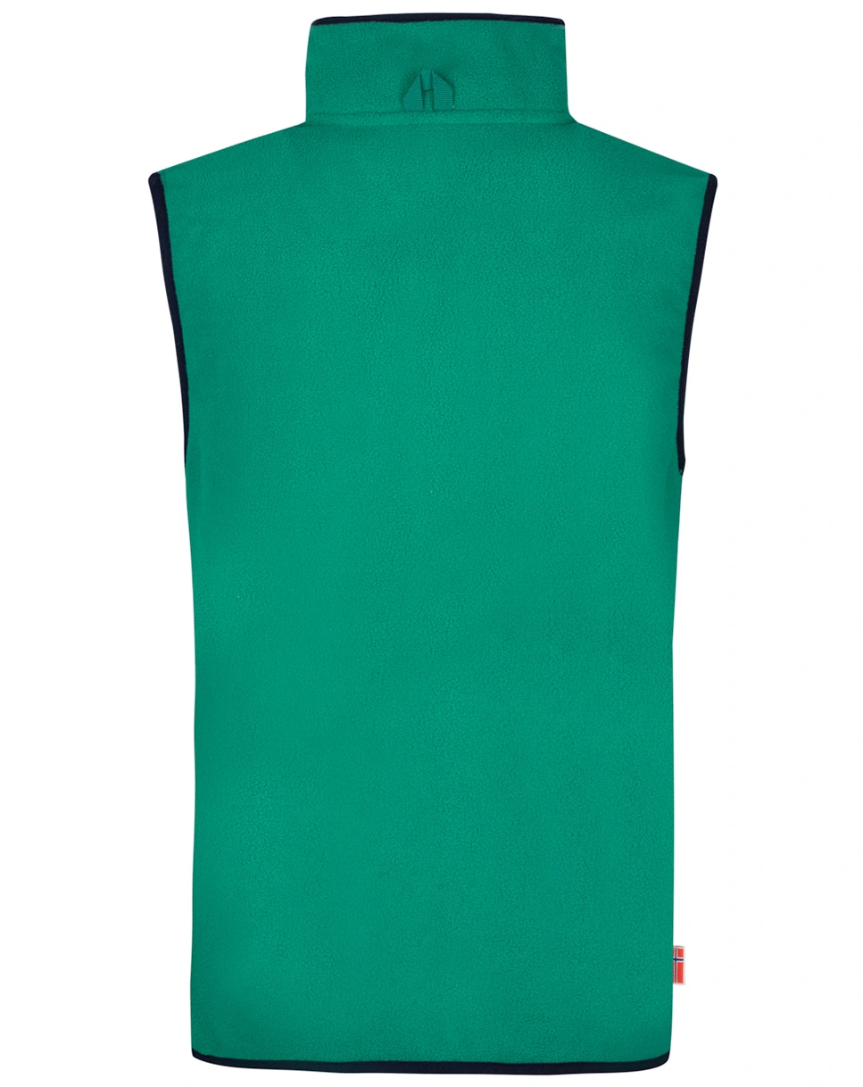 Fleece-WeKids ARENDAL VEST in pepper green/navy