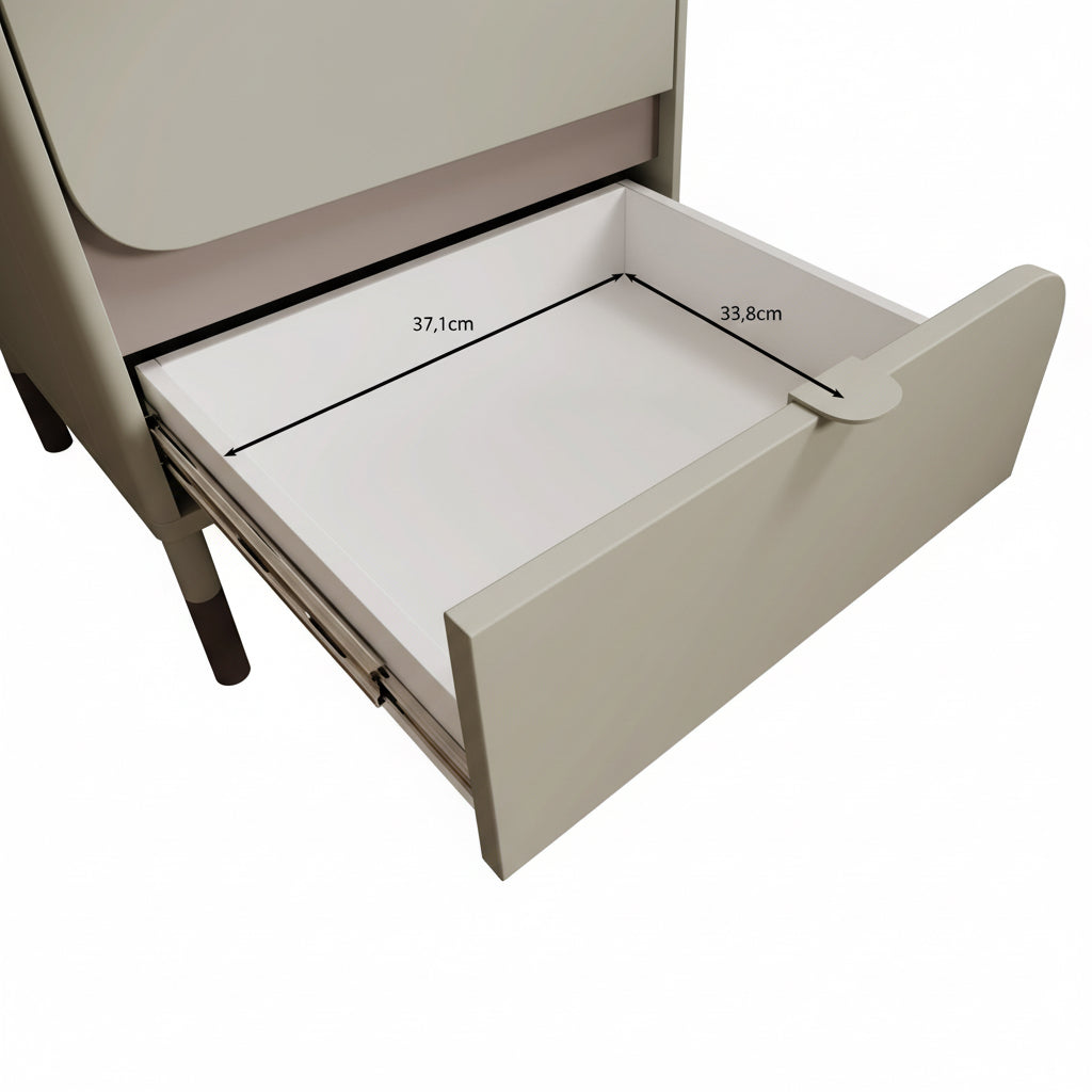 Meubella - Kindernachtkastje Hill - Beige - 46 cm
