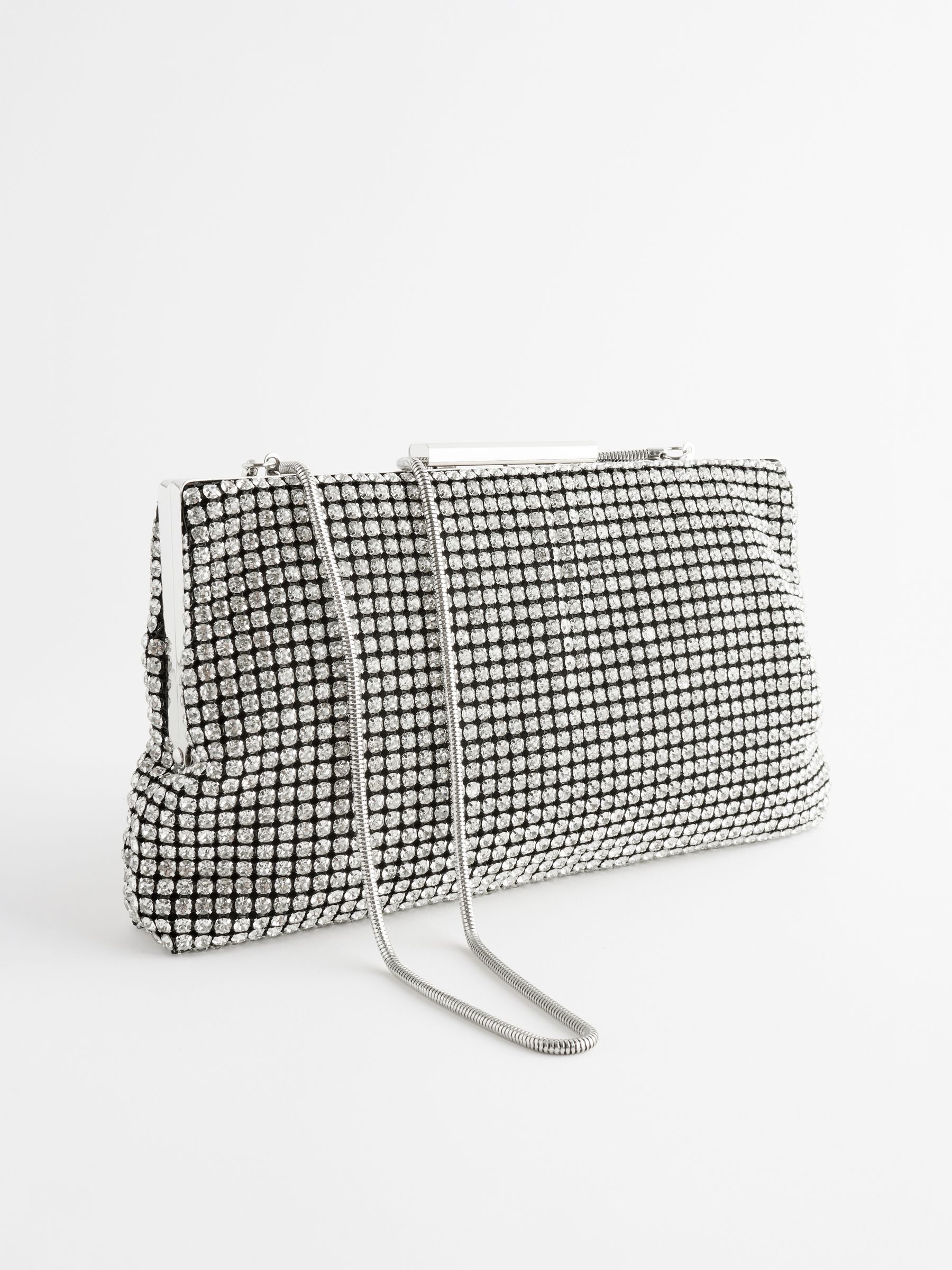 Zilver - Glinsterende clutch