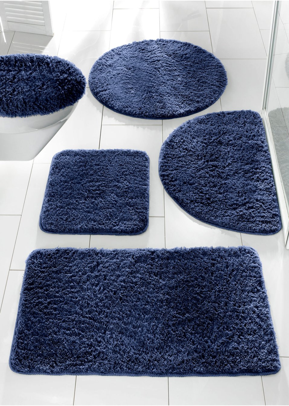 Tapis de salle de bain à longues mèches