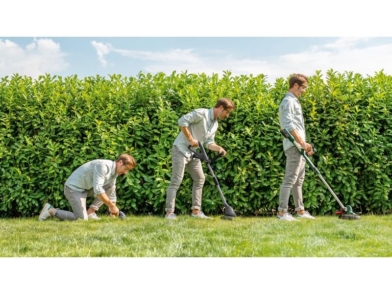 Bosch Akku-Rasentrimmer UniversalGrassCut 18 V-260 Set Rasentrimmer mit Akku und Ladegerät für natürliche und bequeme Gartenarbeit