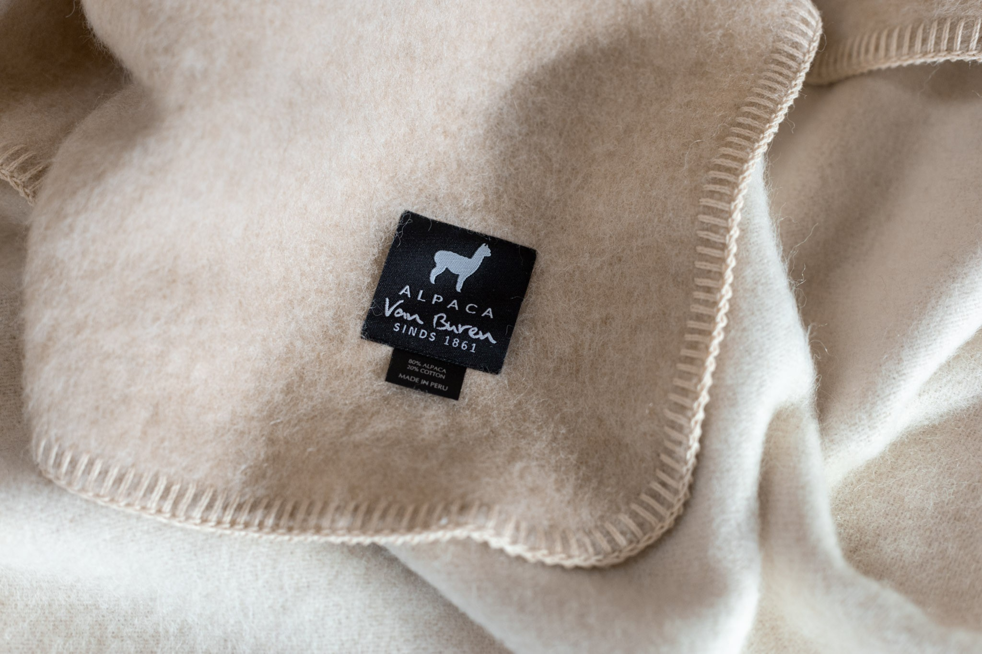 Babydeken alpacawol ecru