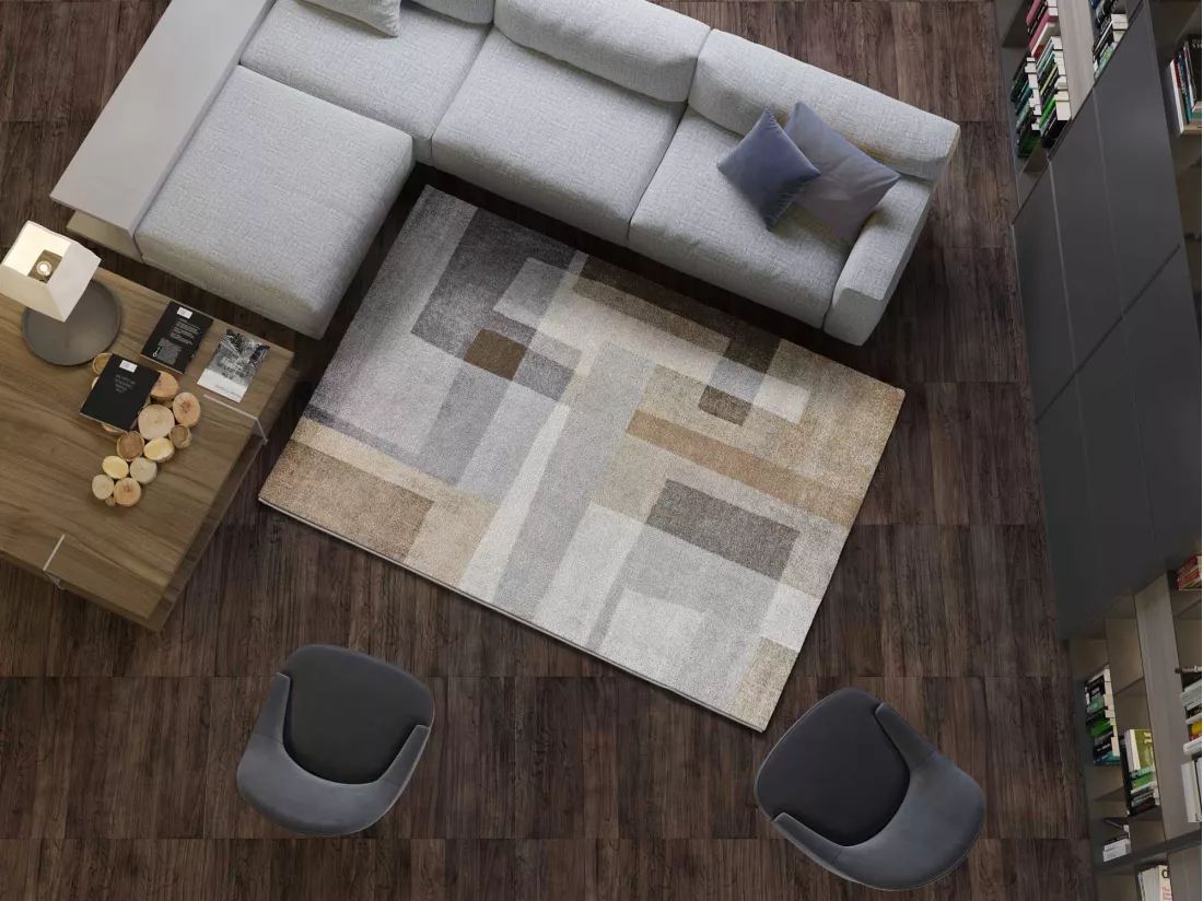 Tapis intérieur - géométrique - beige - 160 x 230 cm - AYDIN