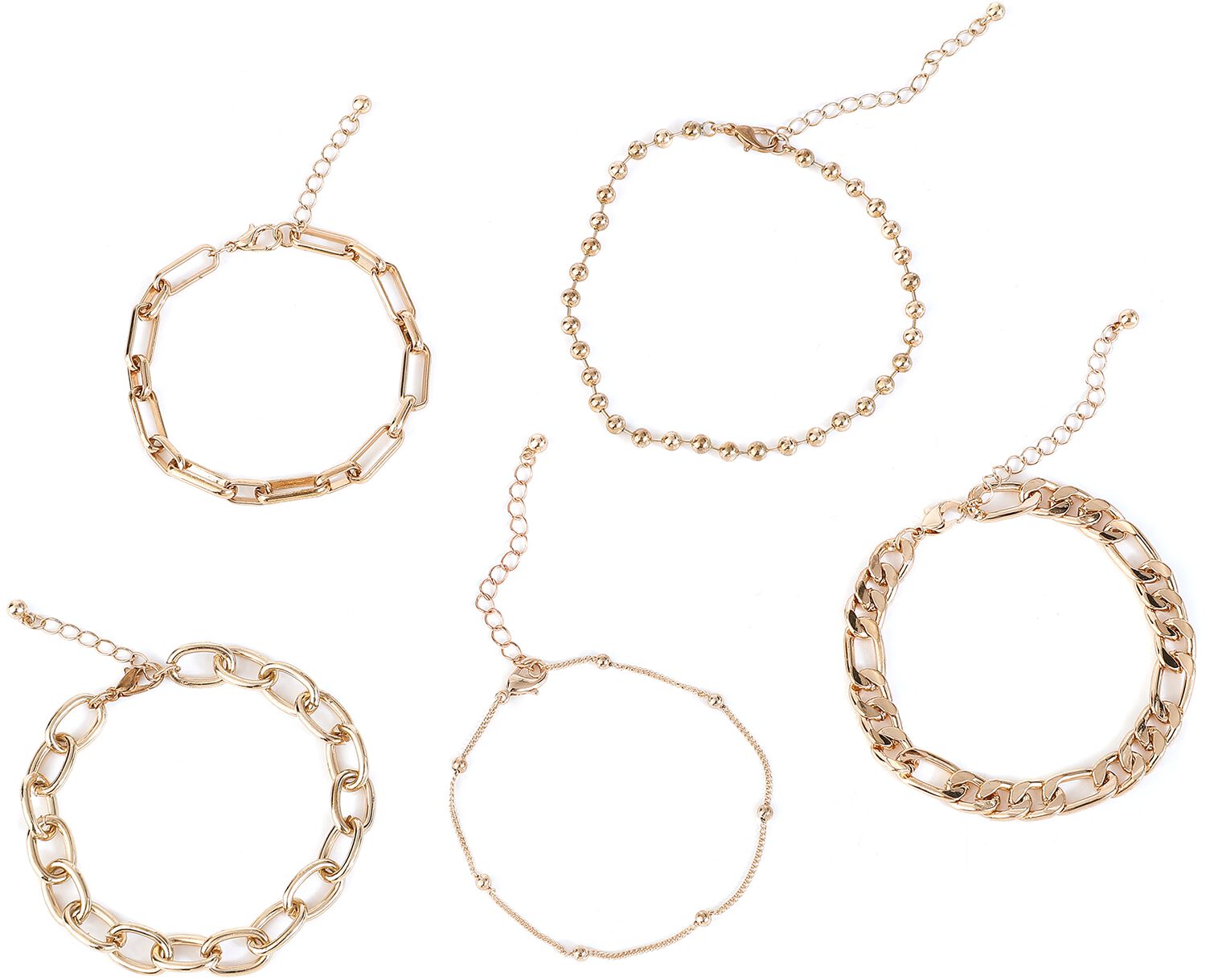Chaînes Basiques | Black Premium by EMP Set de bracelets