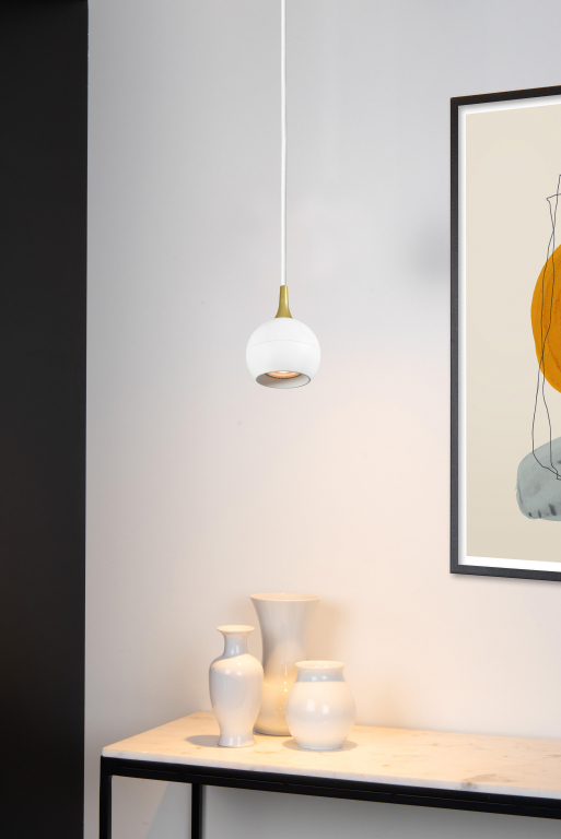 Lucide Favori 1 hanglamp Ø9 wit