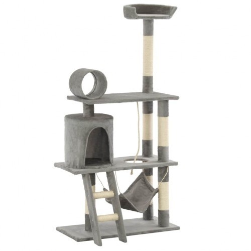 Arranhador para gatos com corda de sisal, cinza
