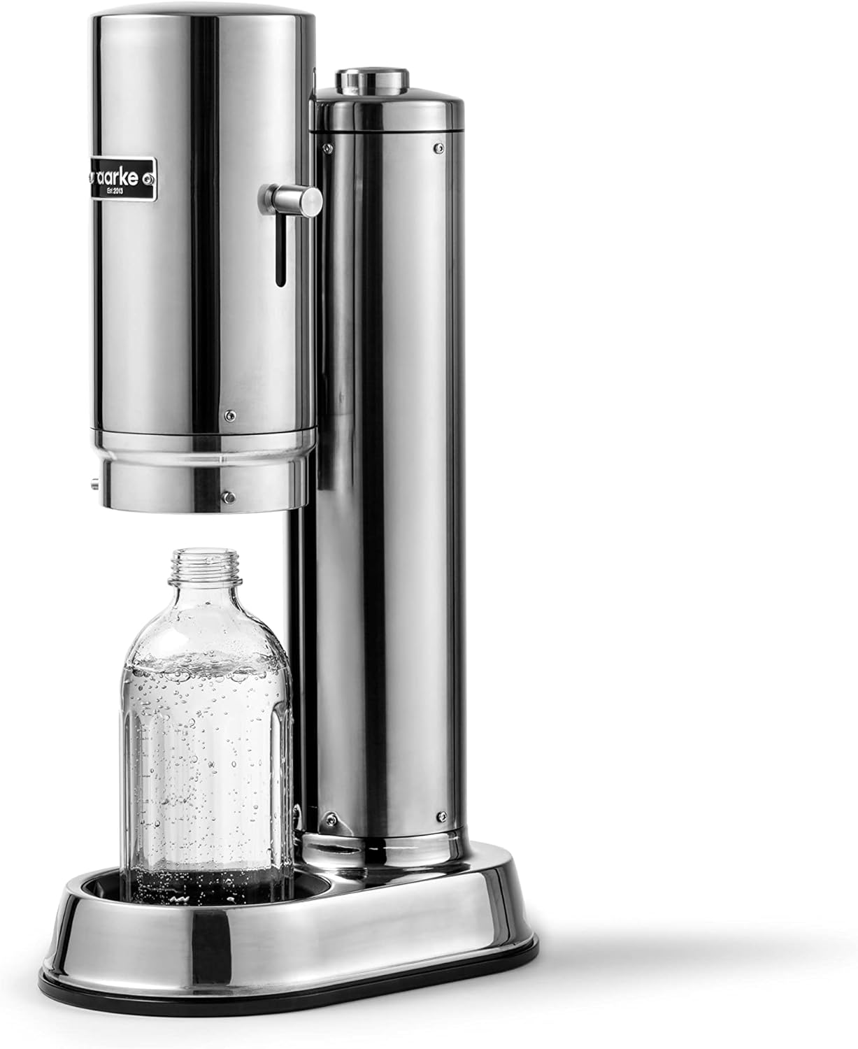 Aarke Carbonator Pro, Wassersprudler mit Glasflasche, Edelstahl Finish