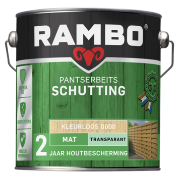 Rambo Pantserbeits Schutting mat transparant kleurloos 2,5 liter