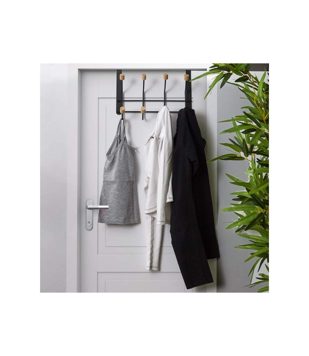 Paris Prix - Patère à Suspendre porte-manteaux 29cm Noir