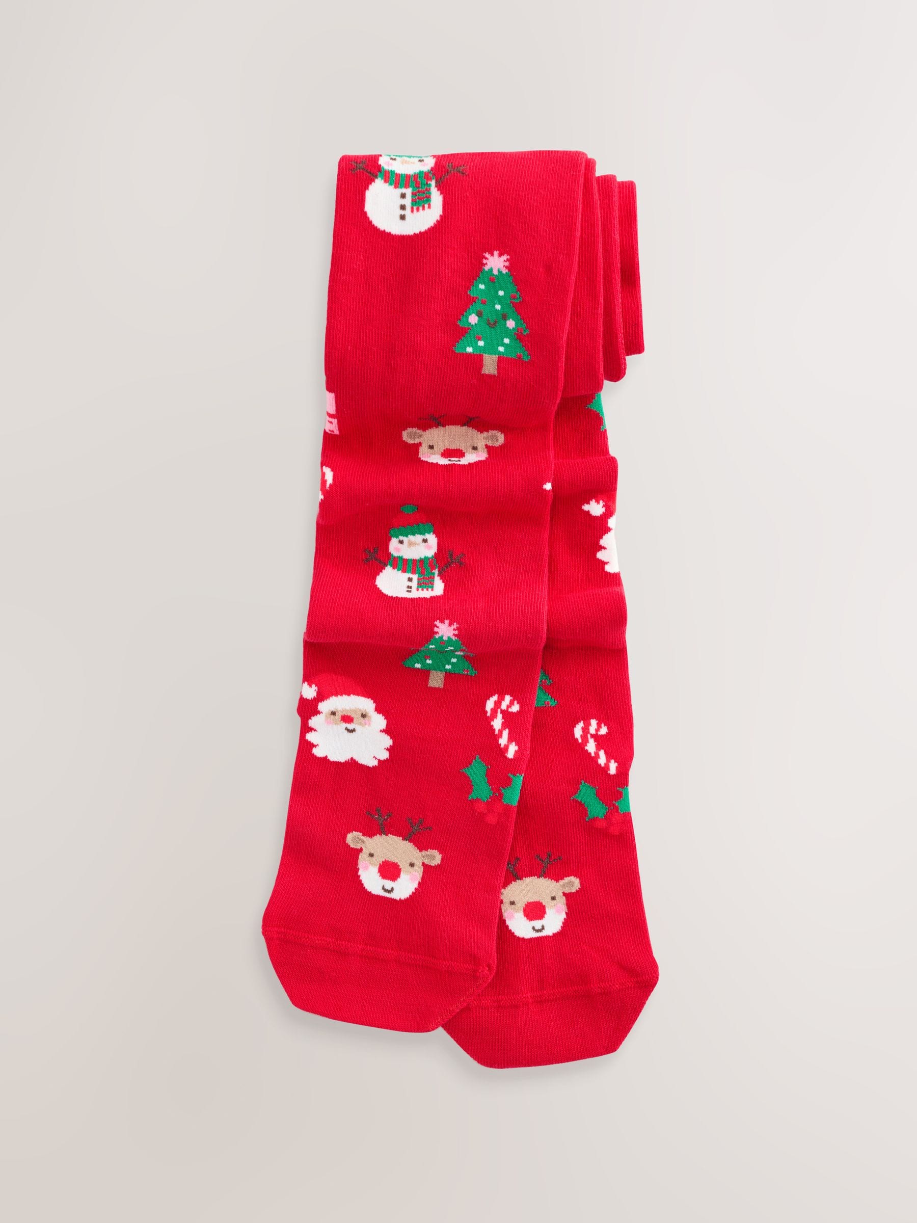 Rood figuurtjes - Kerstmaillot met hoog katoengehalte