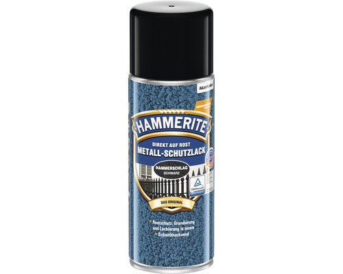 HAMMERITE Hammered Finish Spuitverf Zwart 400 ml