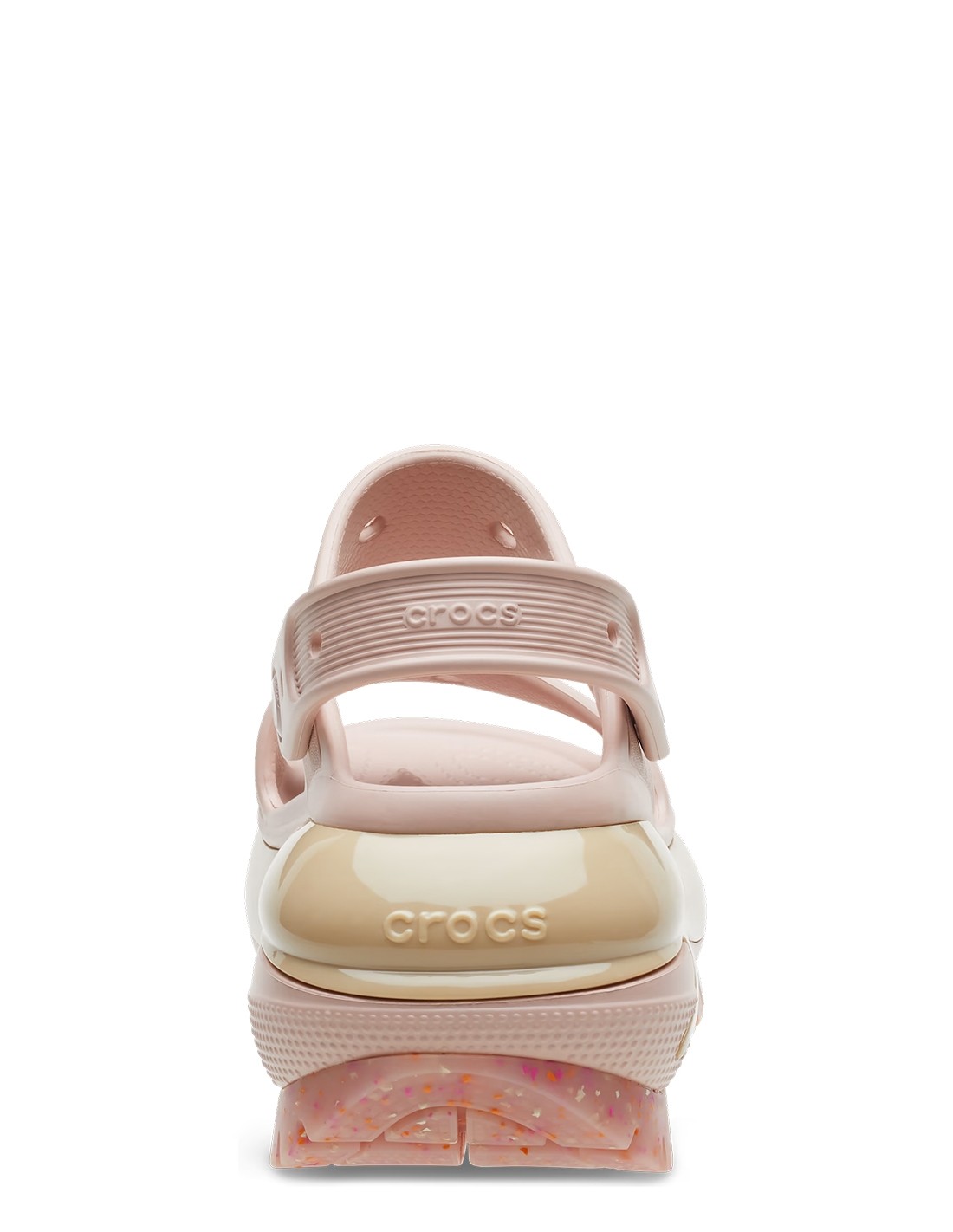 crocs Sandales compensées femme classic mega crush sandal beige rose