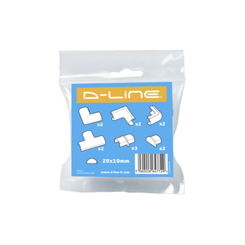 D-line Accessoireskit voor 20/10mm D-line Goot Wit