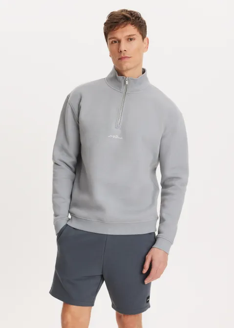 Brushed half zip sweater jeans (BLW.GR)