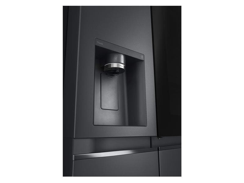 LG Foodcenter GSXV90MCDE Matte Black Steel Side by Side Kühlgerät mit Fenster und Innenbeleuchtung