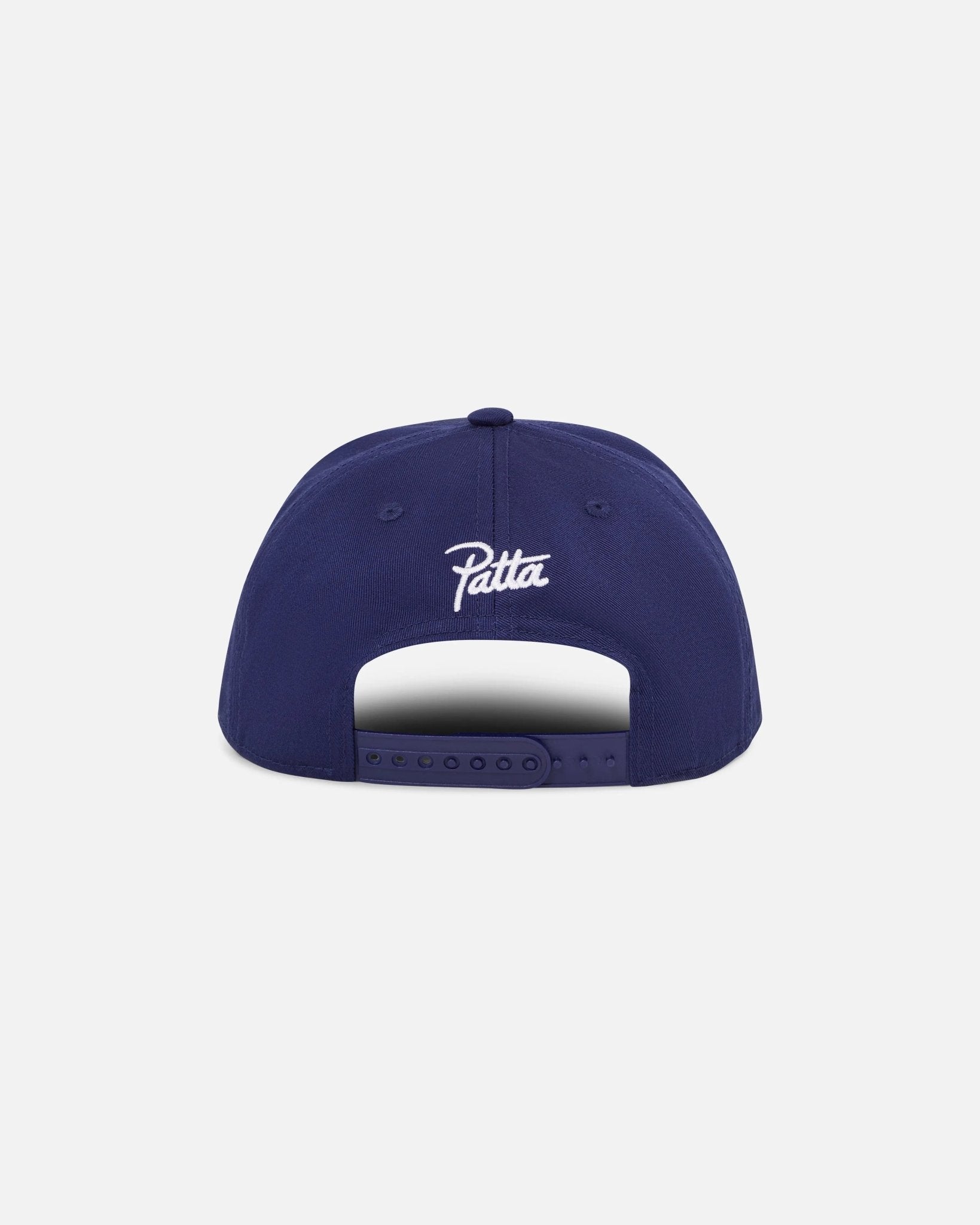 Patta Arc logo Snapback Cap (Black/Estate Blue (Estate Blue)