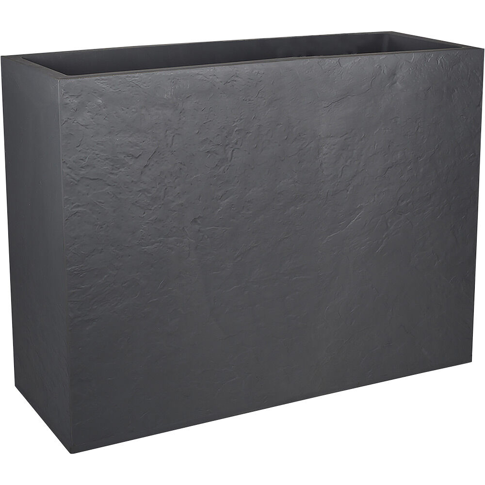 Jardinière loft Volcania plastique gris XL 46L 78,5x29,5xH60cm