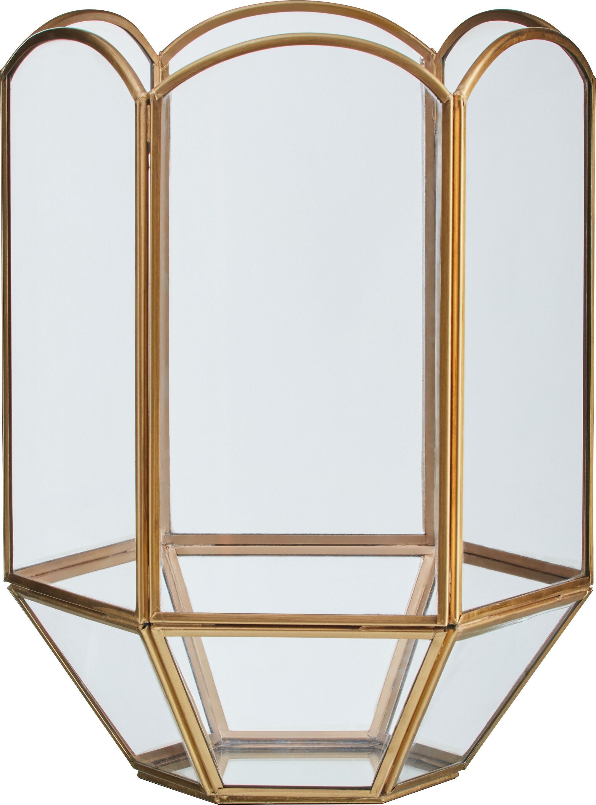 NINI Laterne - Gold, Transparent / H: 26.0 cm