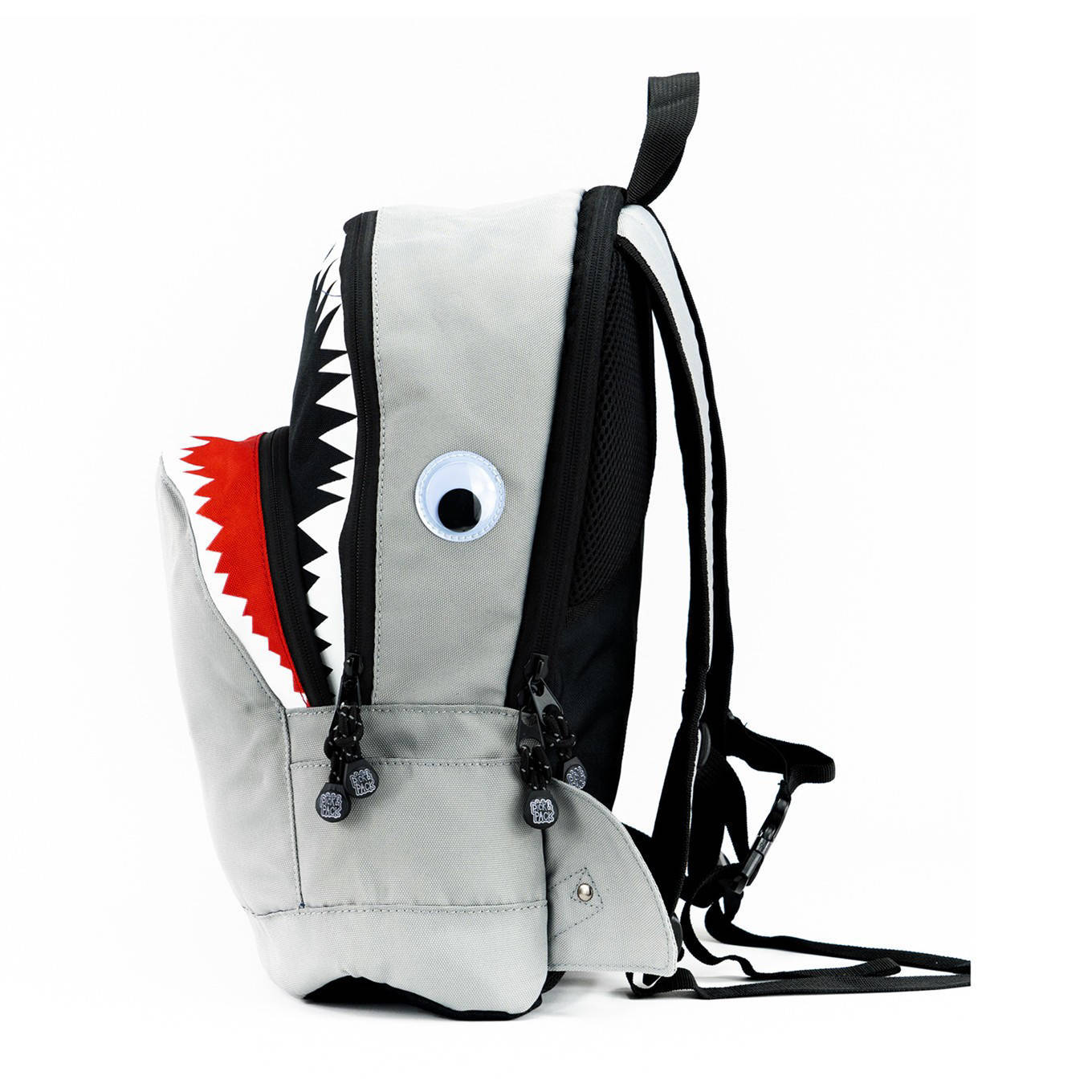 Pick & Pack rugzak Shark Shape M grijs