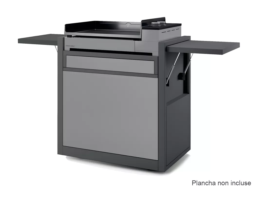 Chariot en acier fermé noir et gris clair Premium 60 - FORGE ADOUR