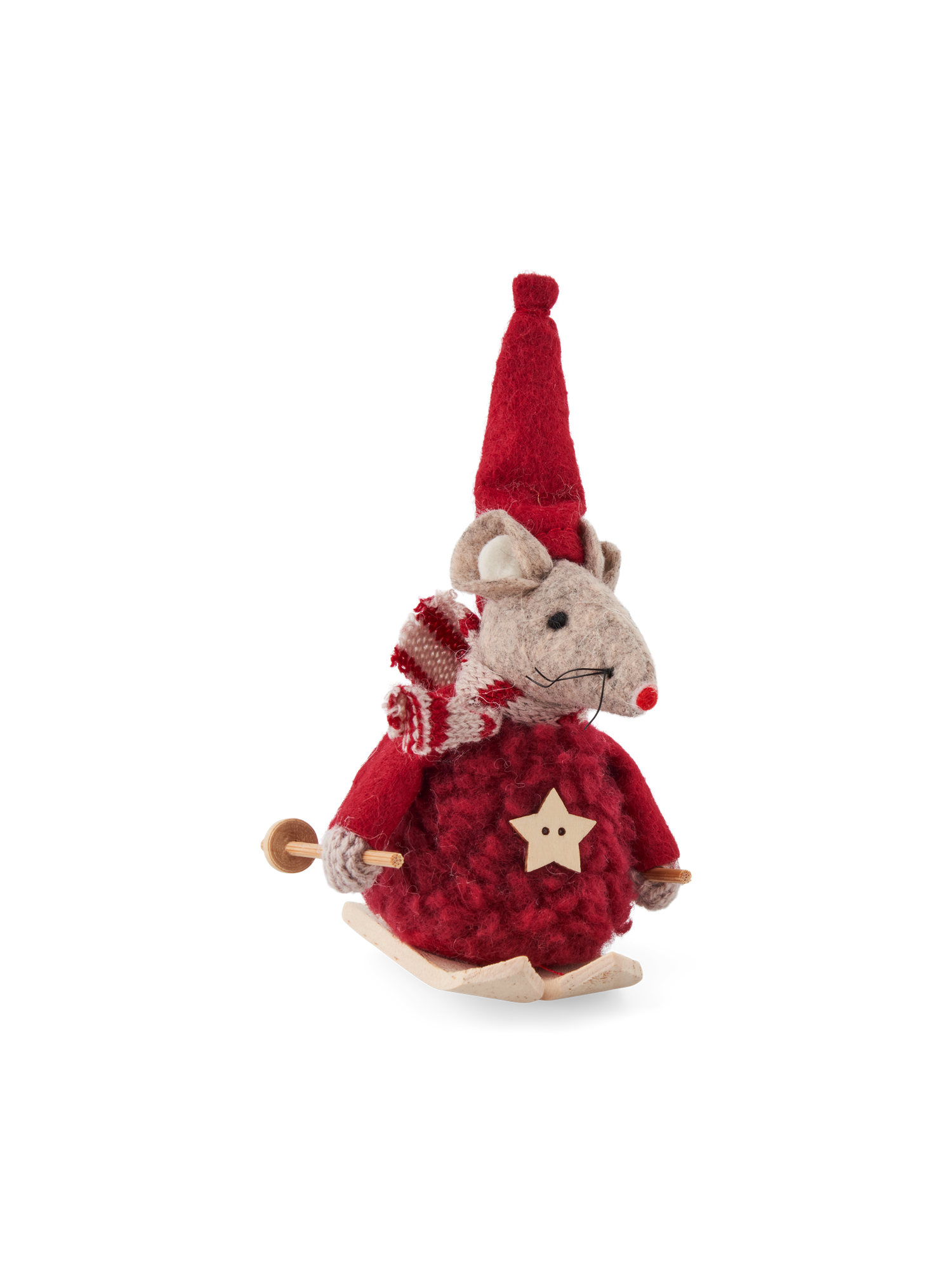 Dekorativ julemus | 8 cm. | Red