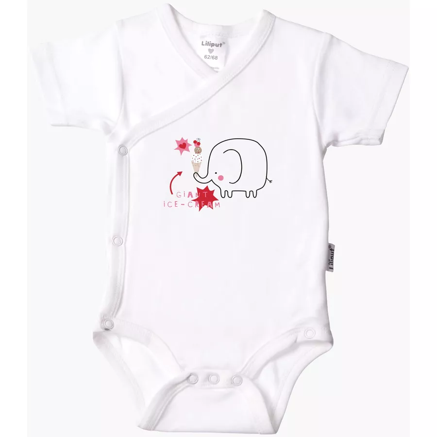 Liliput Wickelbody im 2er-Pack Elefant weißrosa