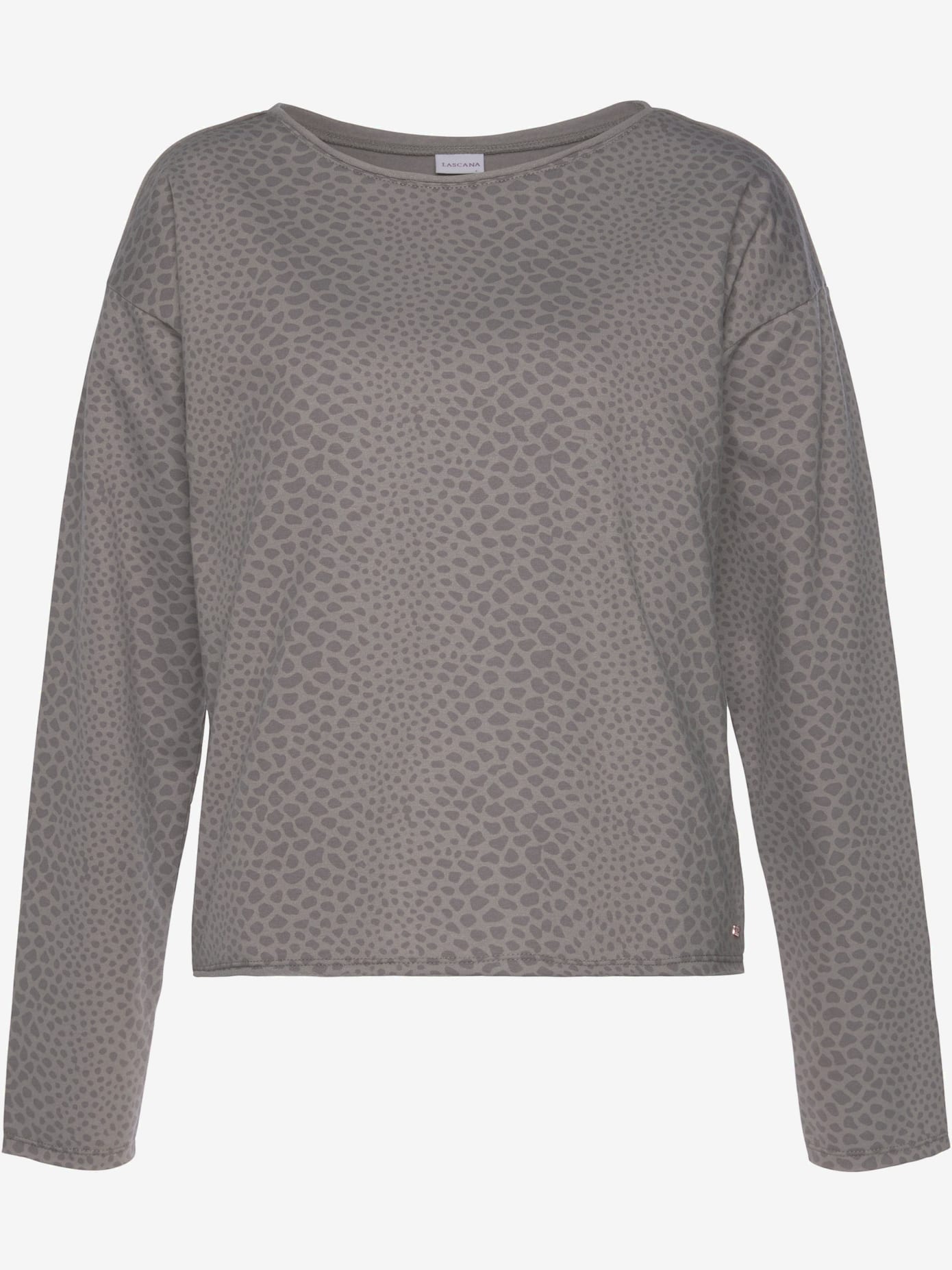 Sweat-shirt manches longues confortables, coupe légèrement raccourcie