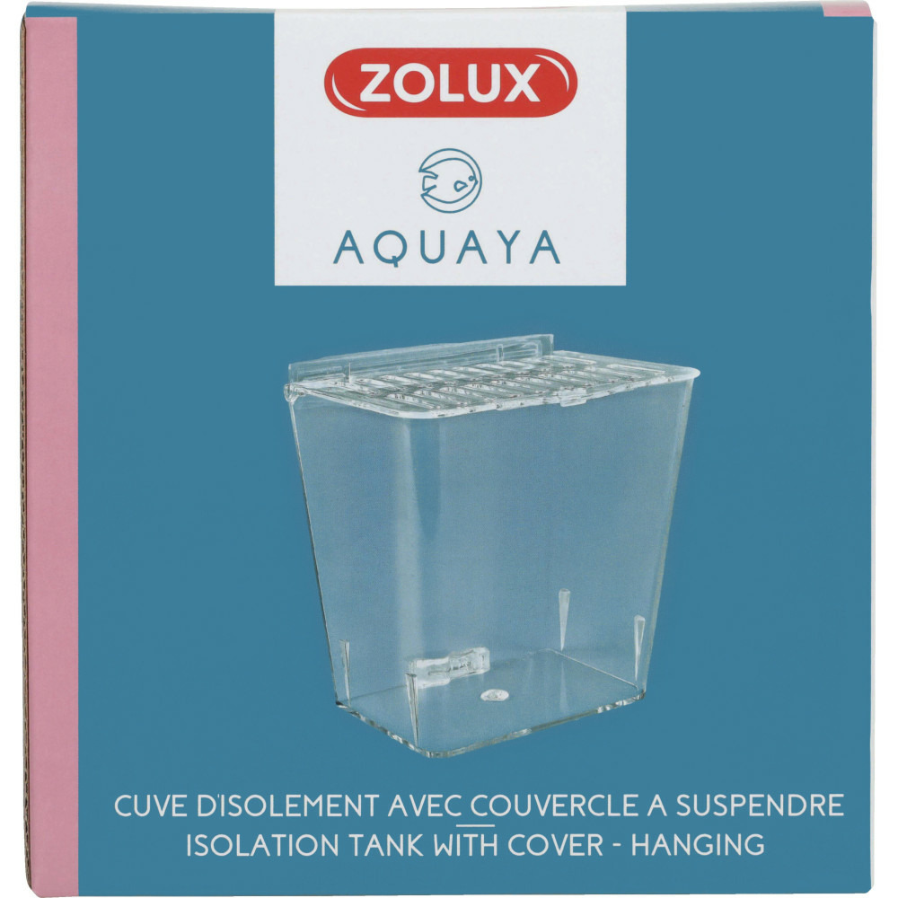 Cuve isolement avec couvercle 13 x 10 x 13 cm pour aquarium