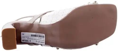 Babouche wit combi G-Kitty-86 - maat 43 sandaal wit combi - maat 43 Calandschoen