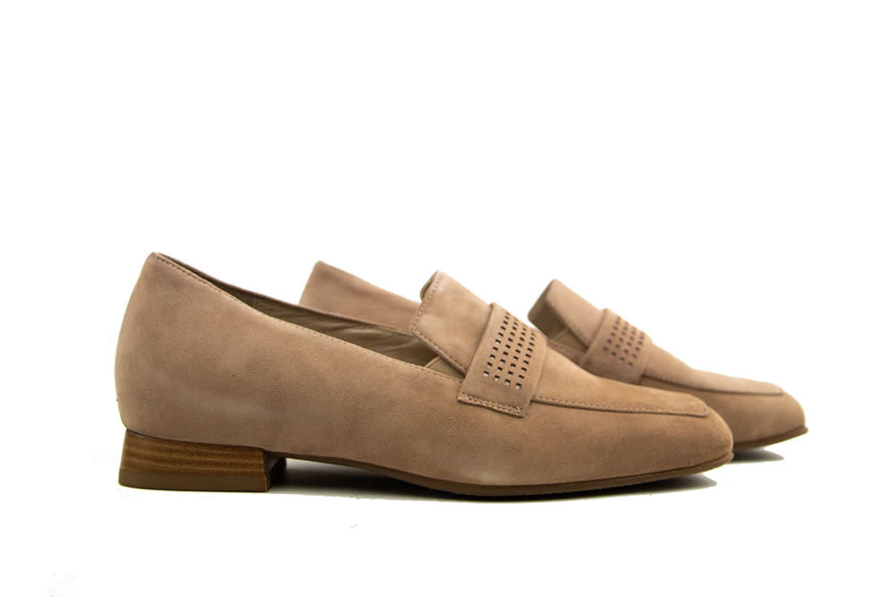 Hassia Loafer Cappuccino Suede Perlato Napoli