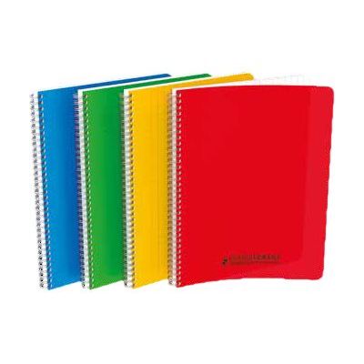 Conquérant Classique - Cahier polypro à spirale 17 x 22 cm - 100 pages - petits carreaux (5x5 mm) - disponible dans différentes couleurs