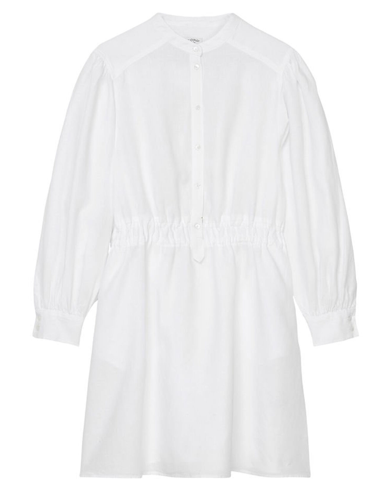 Marc O'Polo Robe courtes 100% Lin Col Mao Kl écrue