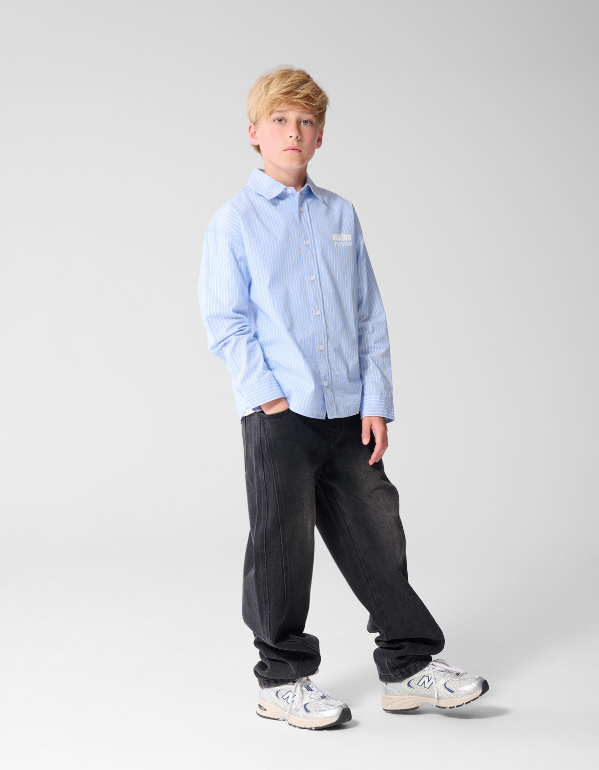 Barrel Fit Jeans Zwart