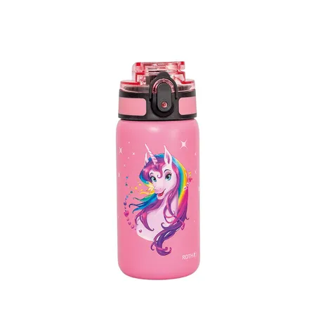 Roth Trinkflasche Einhornportrait mit Easy-Trinkverschluss, 350 ml