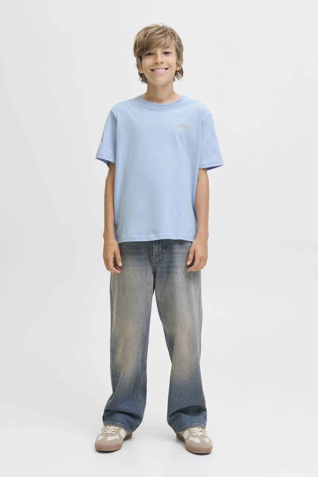 JACK & JONES JUNIOR t-shirt lichtblauw