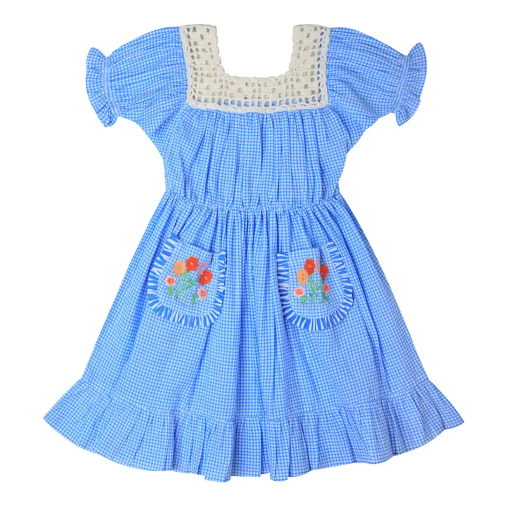 Kidsagogo Robe Precious Col Crochet | Bleu