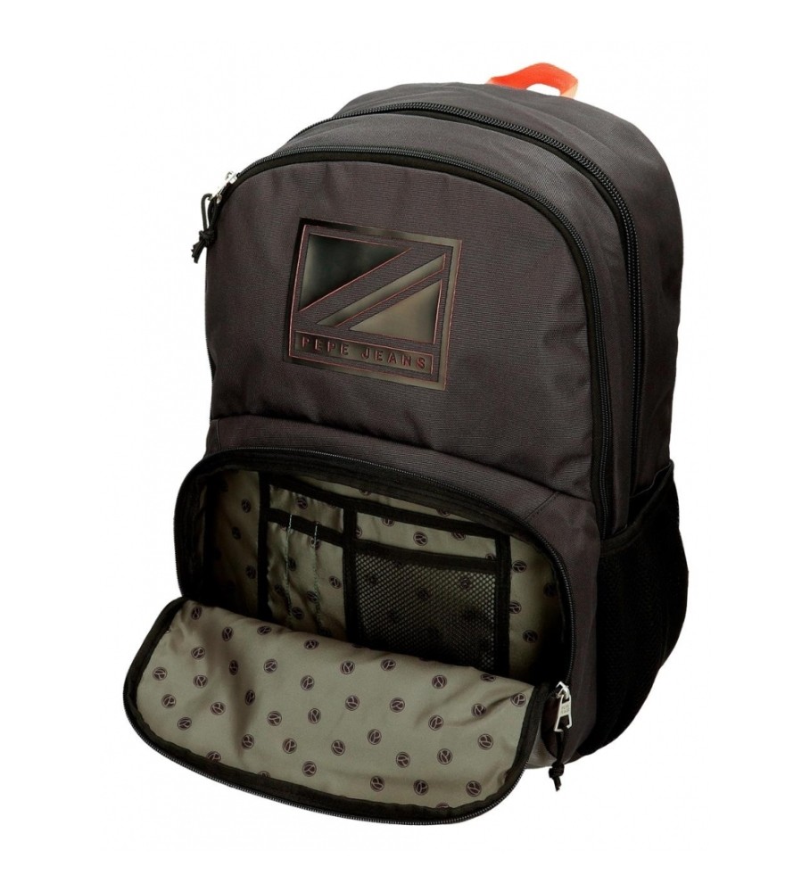 Pepe Jeans Mochila adaptable Pepe Jeans Cody 46cm dos compartimentos negro
