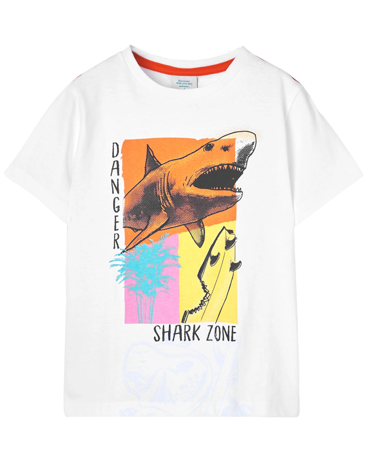 T-Shirt SHARK ZONE in weiß