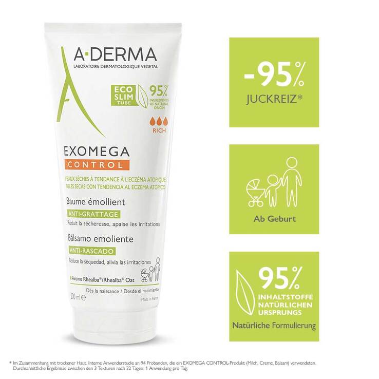 A-Derma Exomega Control Balsam rückfettend, 200 ml