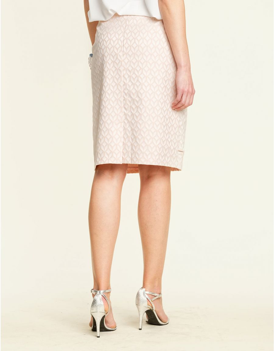 Jupe chic tailleur rose