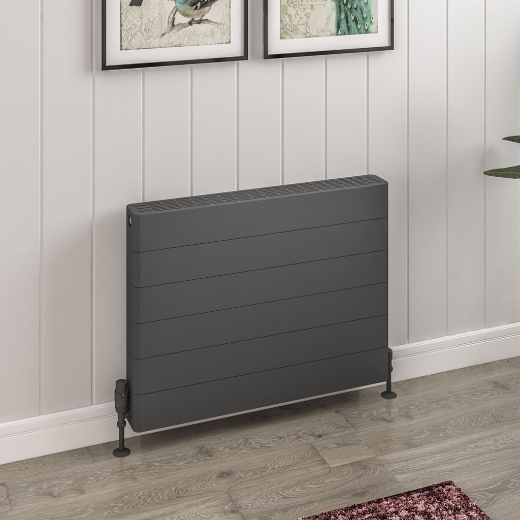 Eastbrook Keynsham paneelradiator met streep 80x60cm 1577W antraciet