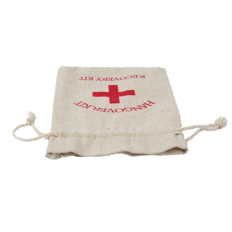 (10er Set) Jute Geschenk Tüten Junggesellenabschied Gift Beutel - Hangover Kit