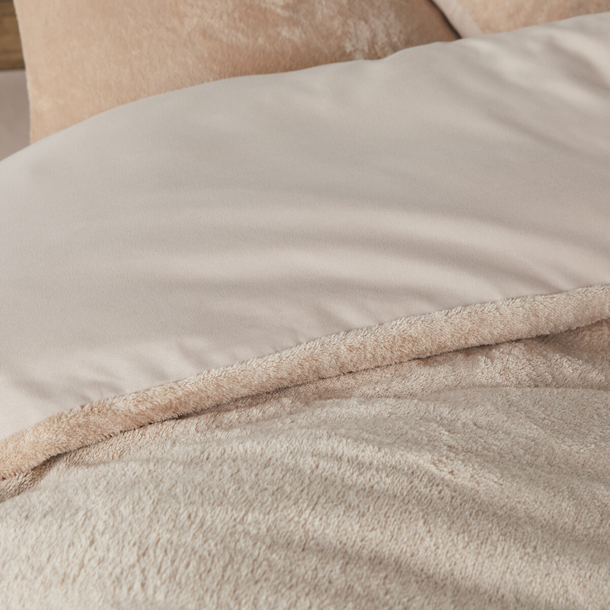 SO'HOME<br>Conjunto de cama em tecido de lã macia, fronha quadrada