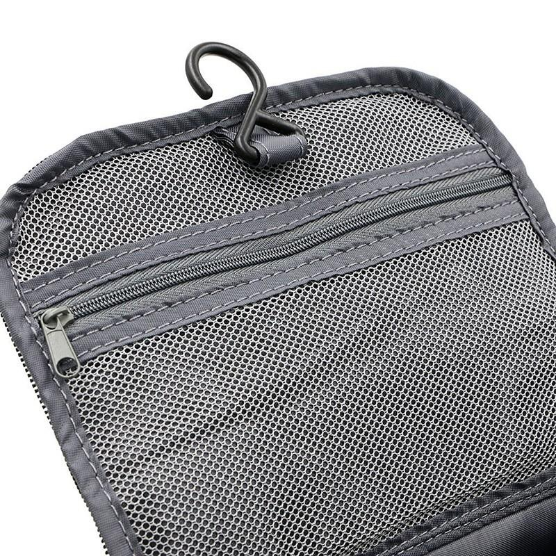 (23x15x12cm) Kosmetik Make Up Tasche Necessaire Organizer Bag mit Reissverschluss - Grau