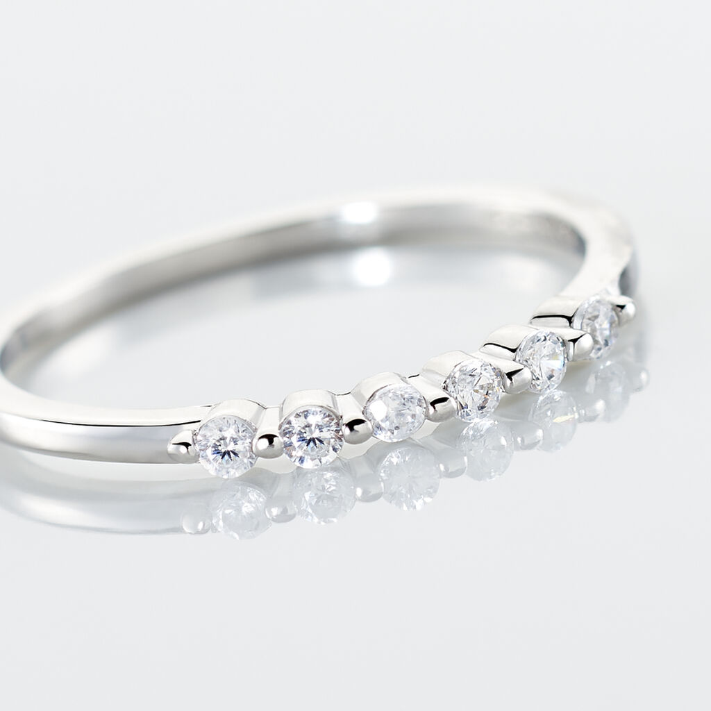 Bague Jaquelyn Argent Blanc Oxyde De Zirconium