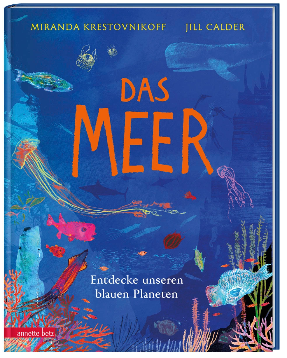Das Meer - Wichtige Themen: Artenvielfalt und Naturschutz in einem extragroßen Buch mit Neonfarbe auf dem Cover